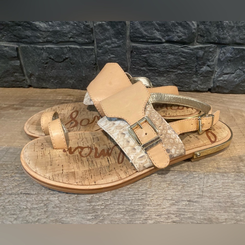 Sam Edelman Tan and Cream Sandals
